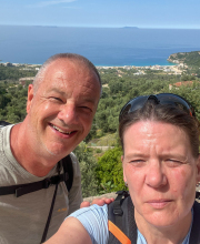 Blick auf Livadhi Beach