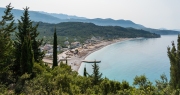 Blick auf Livadhi Beach