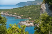 Blick auf das Aquarium und Guma Beach