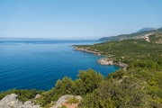 Blick auf das Aquarium und Guma Beach
