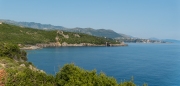 Blick auf Bucht mit Guma und Beach und Aquarium