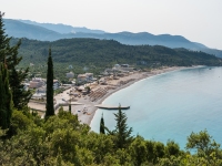Blick auf Livadhi Beach