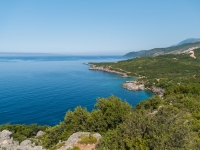 Blick auf das Aquarium und Guma Beach