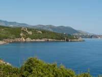 Blick auf Bucht mit Guma und Beach und Aquarium