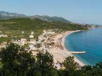 Blick auf Livadhi Beach