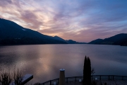 Ausblick vom Zimmer auf den See am ersten Abend