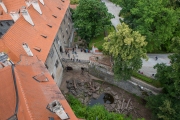 Blick vom Schlossturm auf das Bärengehege