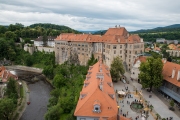 Blick vom Schlossturm auf's Schloss