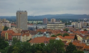 Ausblick vom schwarzen Turm auf Temelin