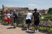 Ausblick vom Forum Romanum auf das Kolosseum