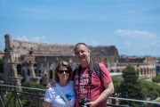 Ausblick vom Forum Romanum auf das Kolosseum